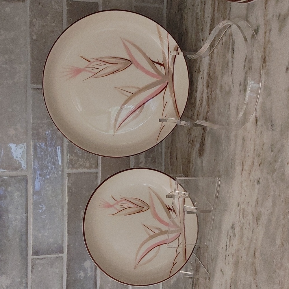 5 MCM Winfield Pink Dragon Flower Dishes